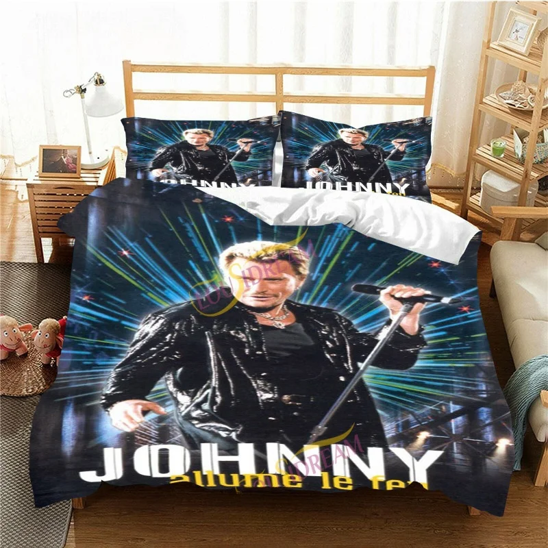 

France Rock Singer J-Johnny H-Hallyday Bedding Set Single Twin Full Queen King Size Bed Set Aldult Kid Bedroom Duvet Cover Sets