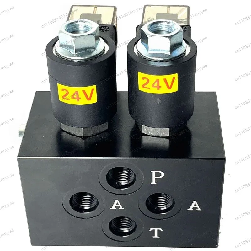 12/24V Double Solenoid Valve Hydraulic Shear Mother And Child Clip To Electrically Controlled Excavator Front-End Accessories