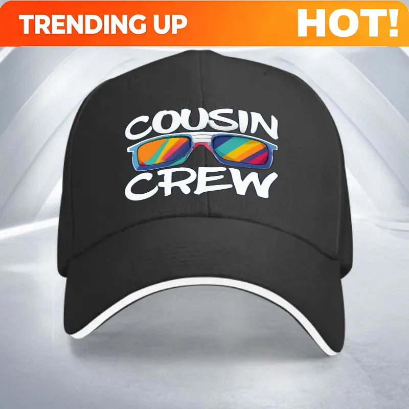 An Adjustable Baseball Cap Made of High-quality Polyester. This Unisex Outdoor Hat Features a Cool Rainbow-colored Glasses Print
