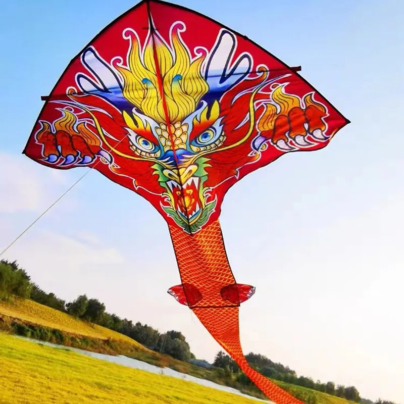 

Kite Grassland Kite Breeze to Fly Children Adult Large Dragon Long Tail Kites String Gingham Outdoor Fun Sports Toys Set