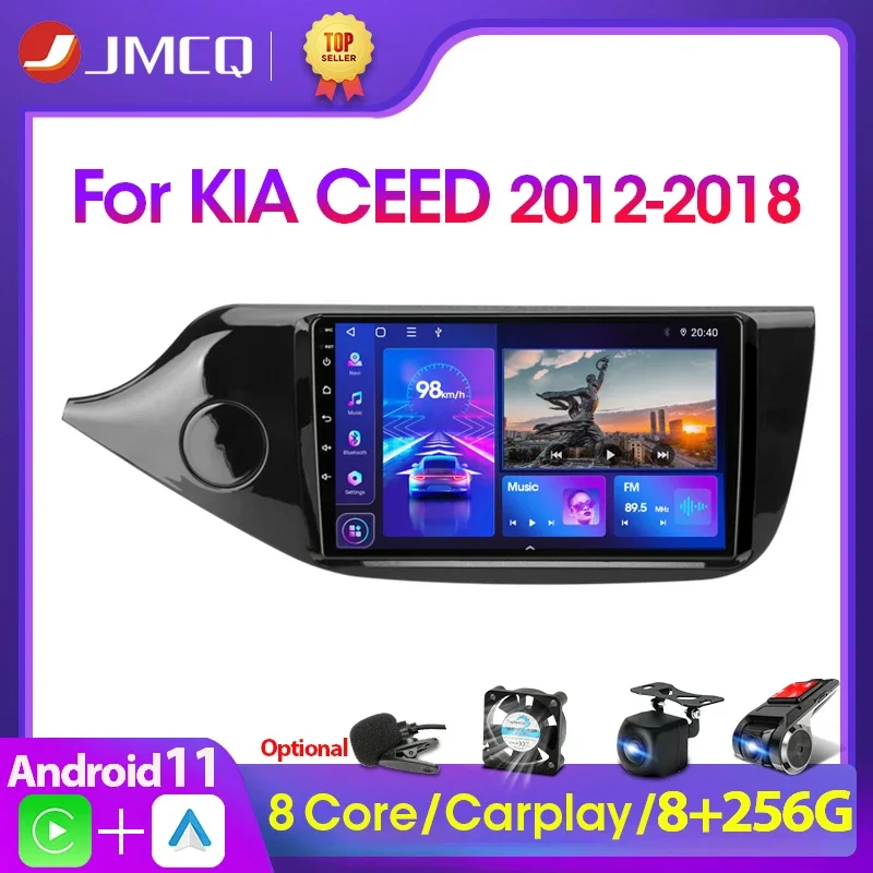 JMCQ 2din 4G Android 11 DSP Car Radio Multimidia Video Player For KIA Cee\'d CEED JD 2012-2018  Navigation GPS 2 din RDS Carplay