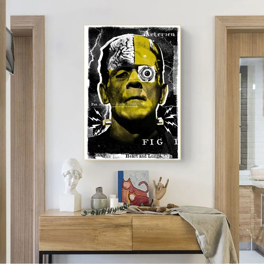 Frankenstein Classic Horror Movie Poster No Framed Poster Kraft Club Bar Paper Vintage Wall Art Painting Bedroom Study Stickers