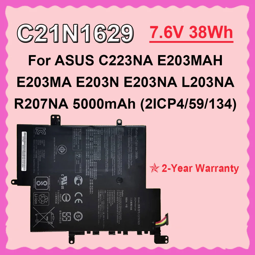 

C21N1629 Laptop Battery 7.6V 38Wh For Asus C223NA E203MAH E203MA E203N E203NA L203NA R207NA R203MA Series C21N1807 DODOMORN