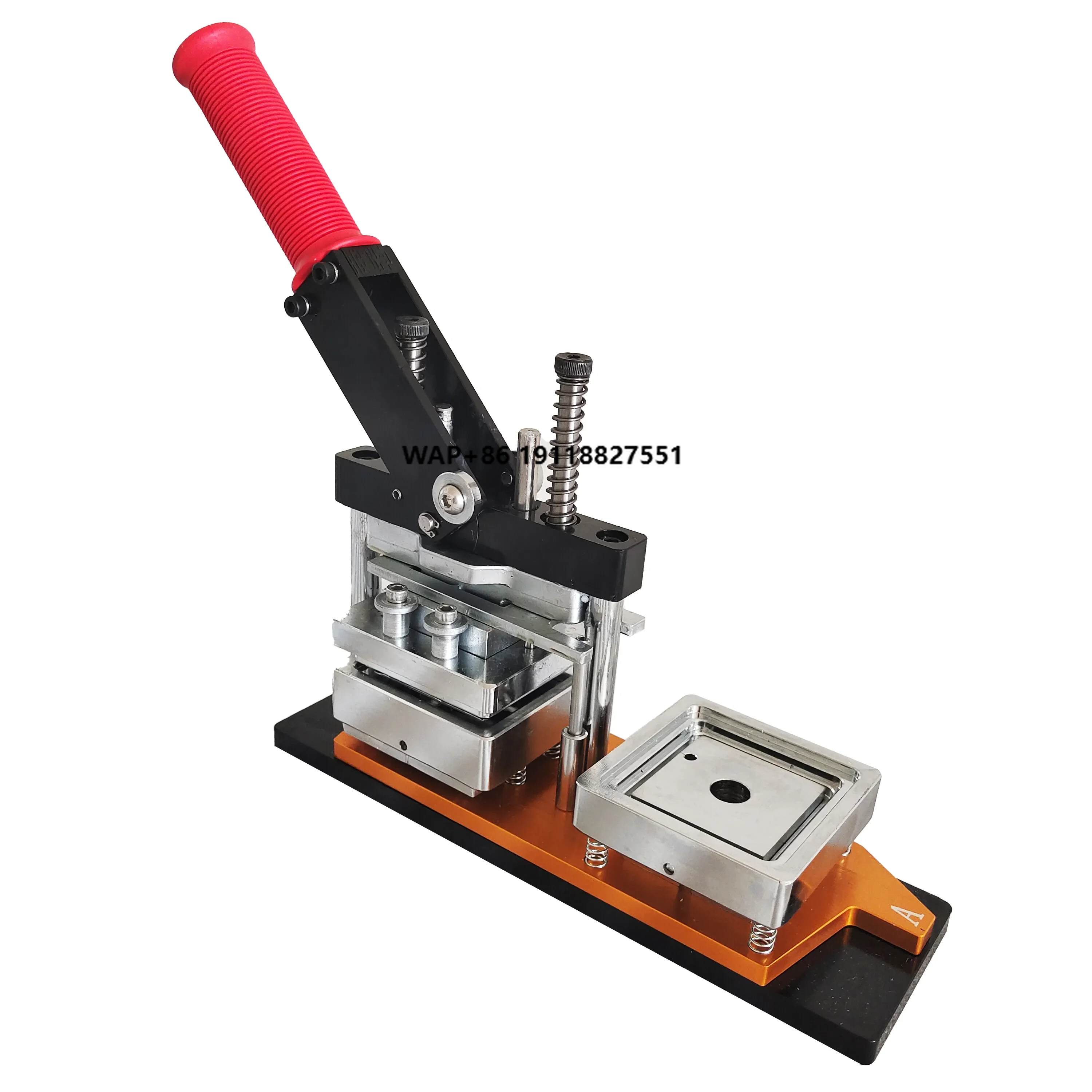 2.5 Inch Square Badge Maker Machine New Condition Manual Button Making Machines for Restaurant Plastic Material Magnet