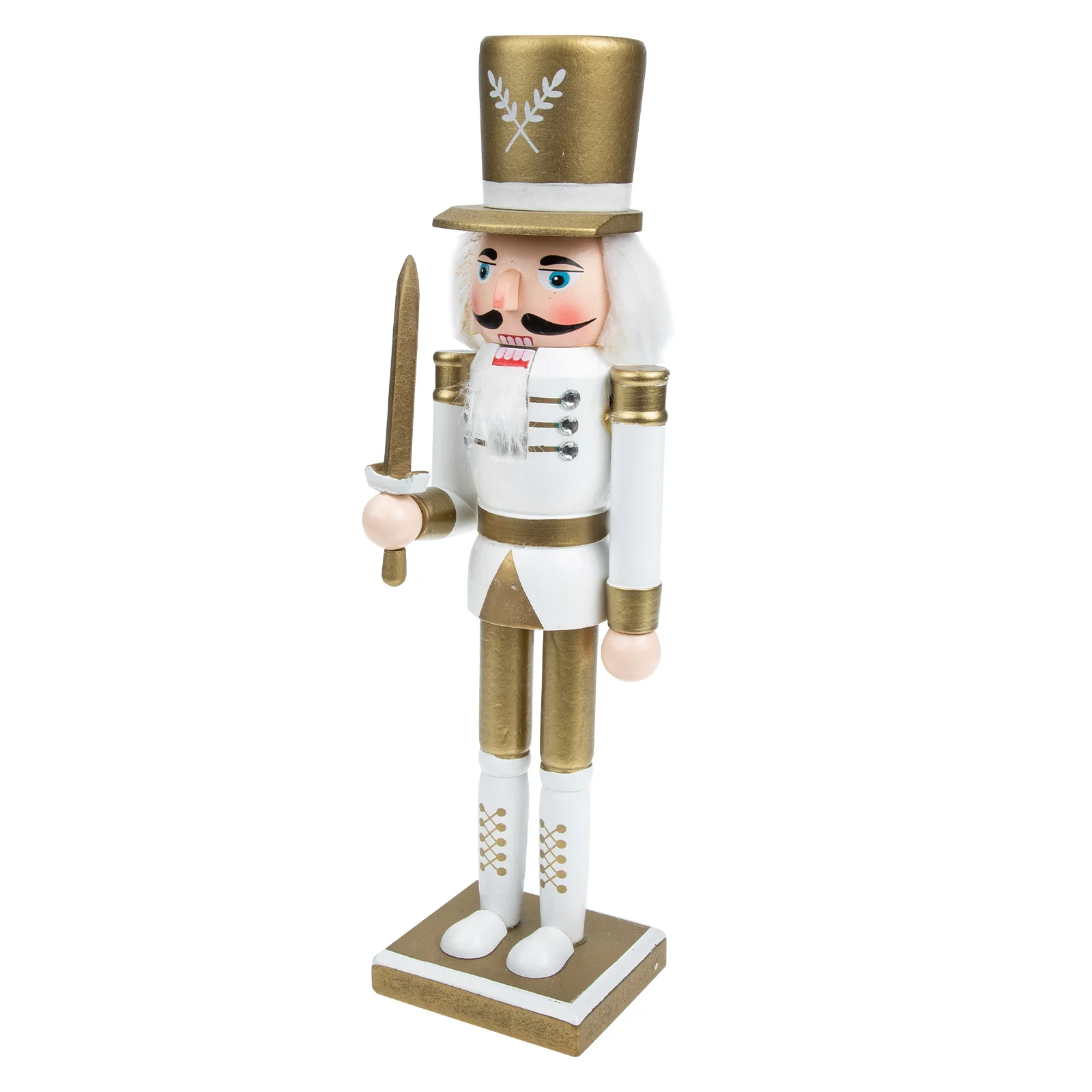 

Christmas Wooden Nutcracker Puppet Wooden Pure Hand-Painted Nutcracker, Festive Puppet Toy Kids Gifts
