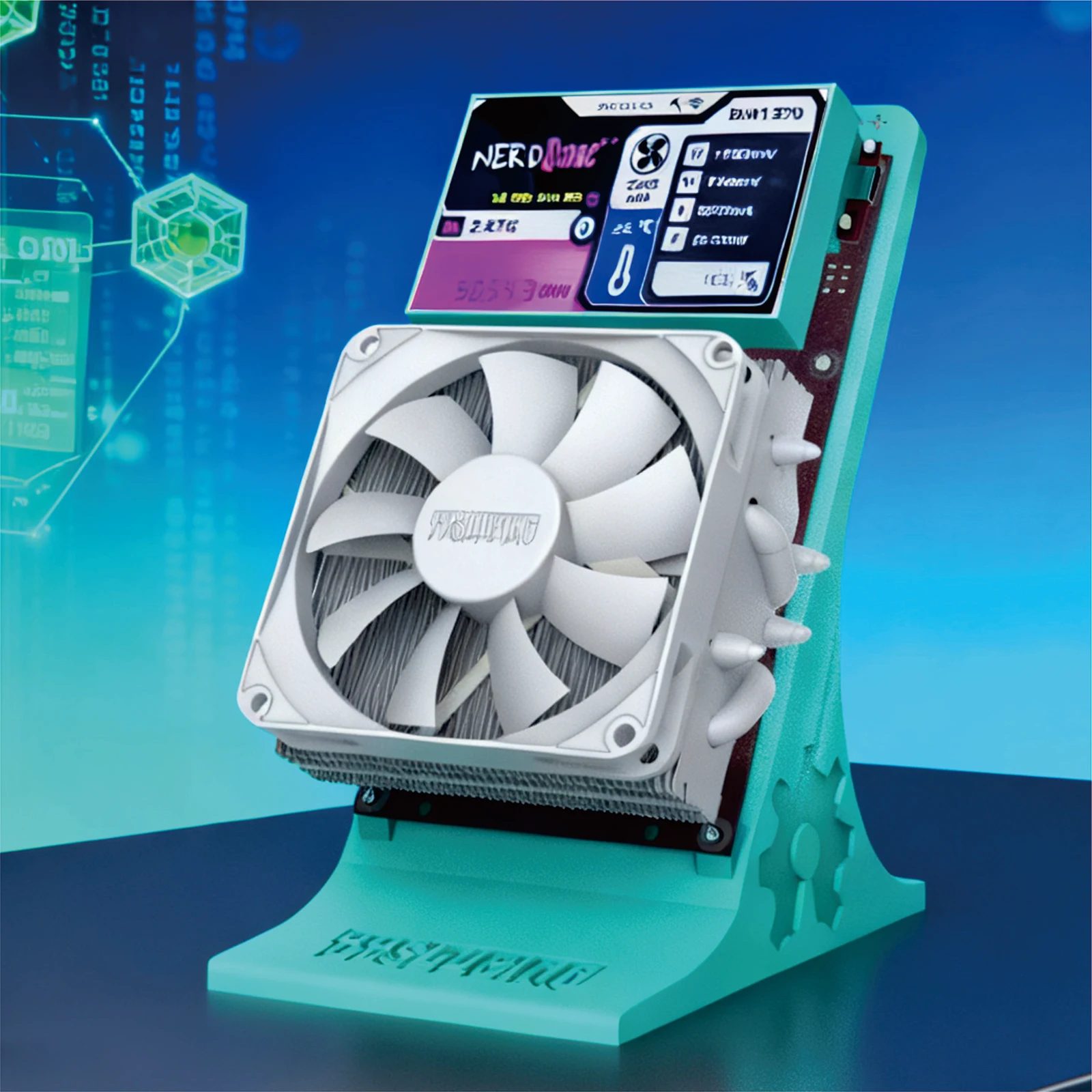 2025 آلة تعدين Bitaxe NerdQaxe ++ Blue BTC الجديدة، مع قوة حوسبة 4.8TH/s، استهلاك الطاقة 75 وات، وإمدادات الطاقة #5