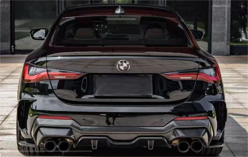 สําหรับ BMW G22 425i 430i 2020 2021 2022 2023 2024 ReaI คาร์บอนไฟเบอร์กันชนด้านหลัง Baojiao สปอยเลอร์ชุด