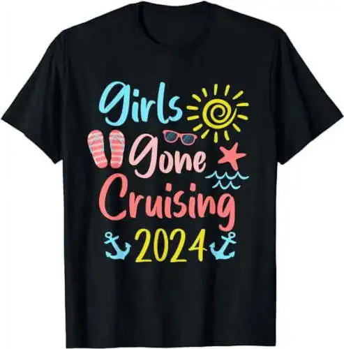 

Girls Gone Cruising 2024 Matching Cruise Squad Birthday Trip T-Shirt