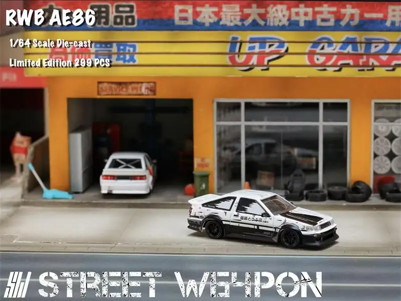 SW 1:64 RWB AE86 LEVIN Initial D Comic Vertion Druckguss-Modellauto