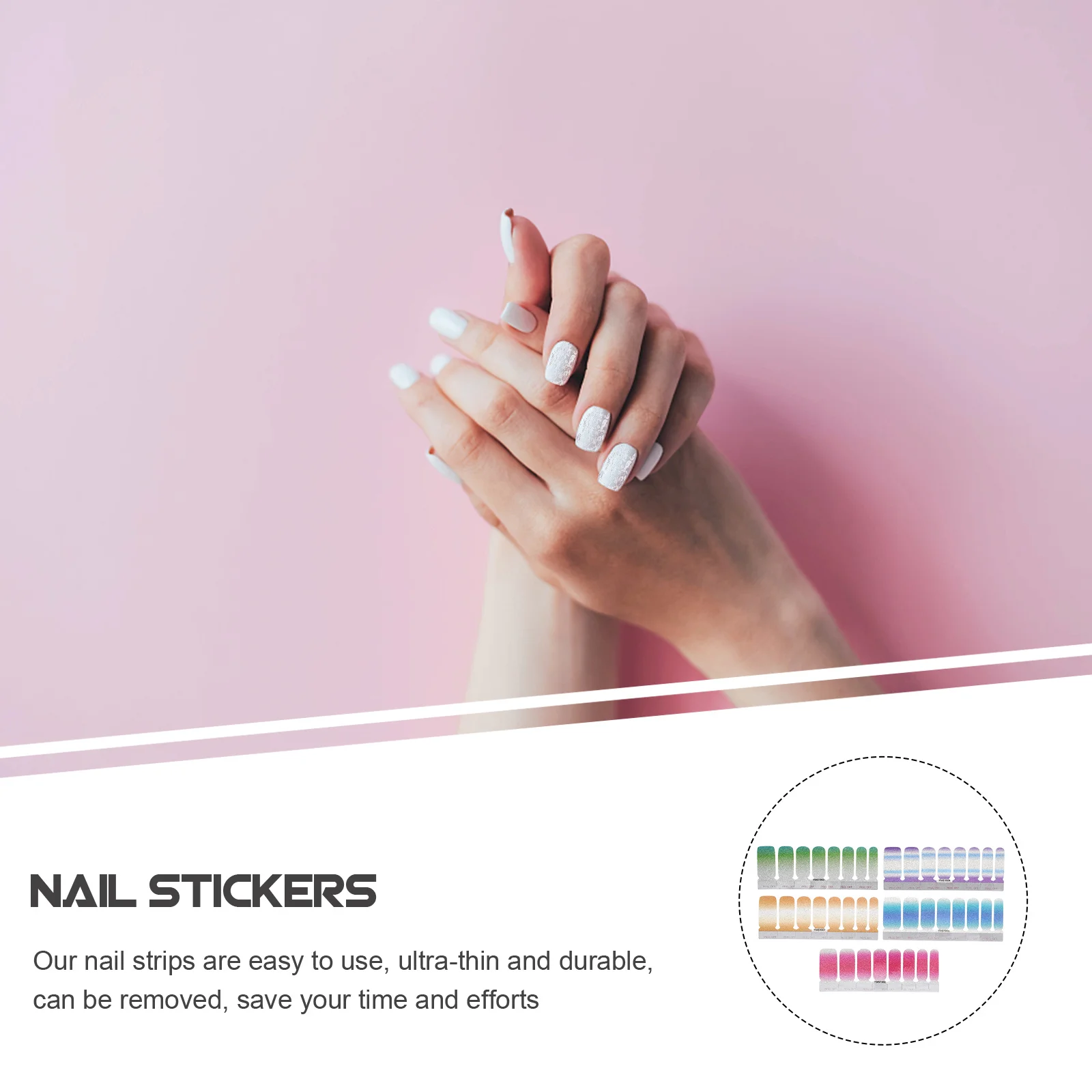 5 أوراق من ملصقات طلاء الأظافر ذات الطراز الجديد رفيعة للغاية وسهلة إزالة ملصقات فنية لحفلات الزفاف DIY Decals