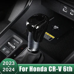 ABS Car Interior Gear Lever Cover Shifter Gear Shift Knob Gear Head Cover Sticker Accessories For Honda CRV 6th CR-V 2023 2024