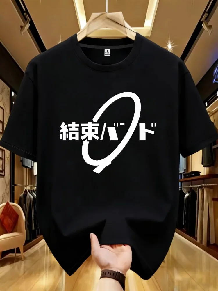 Unisex Anime Cos BOCCHI THE ROCK Hitori Gotoh Ljichi Nijika Cotton Casual Short Sleeve Tees High Quality Streetwear