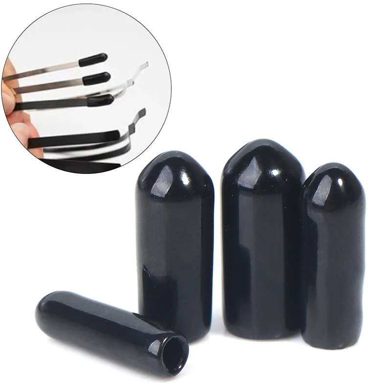 200pcs Rubber Round End Cap Cover For Pipe Screw Thread Protector Push-fit Caps Diy Headband Accessories