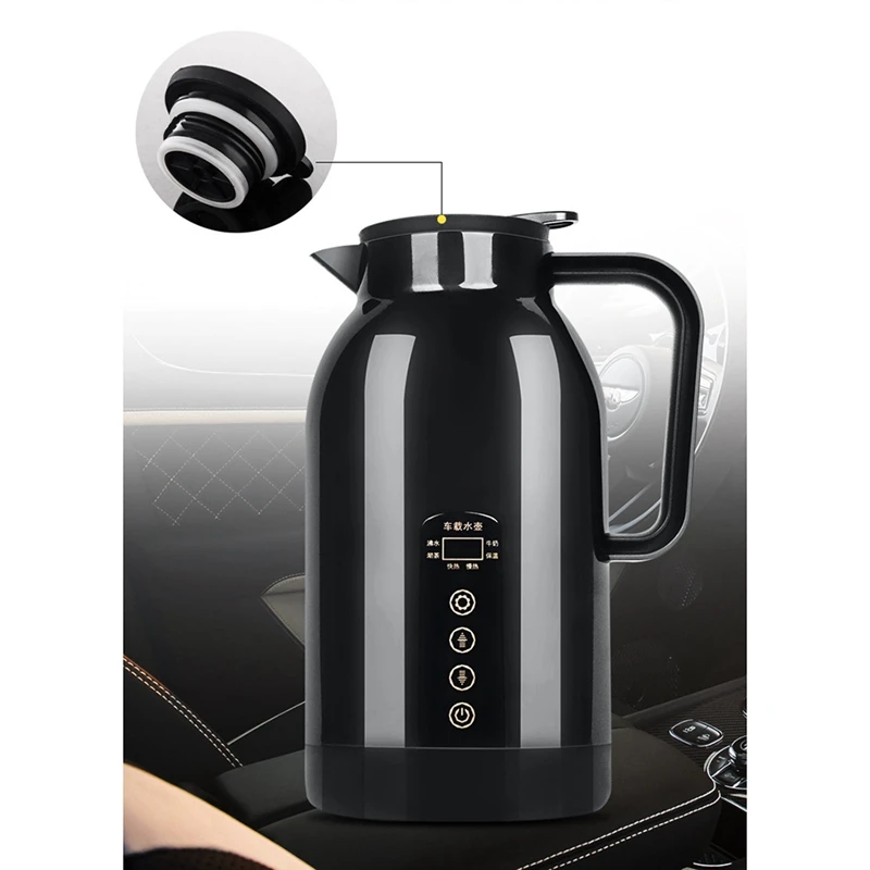 1150Ml 12V/24V Portable Electric Water Kettle Car Heating Cup Stainless Steel Water Warmer Bottle Car Kettle Electric