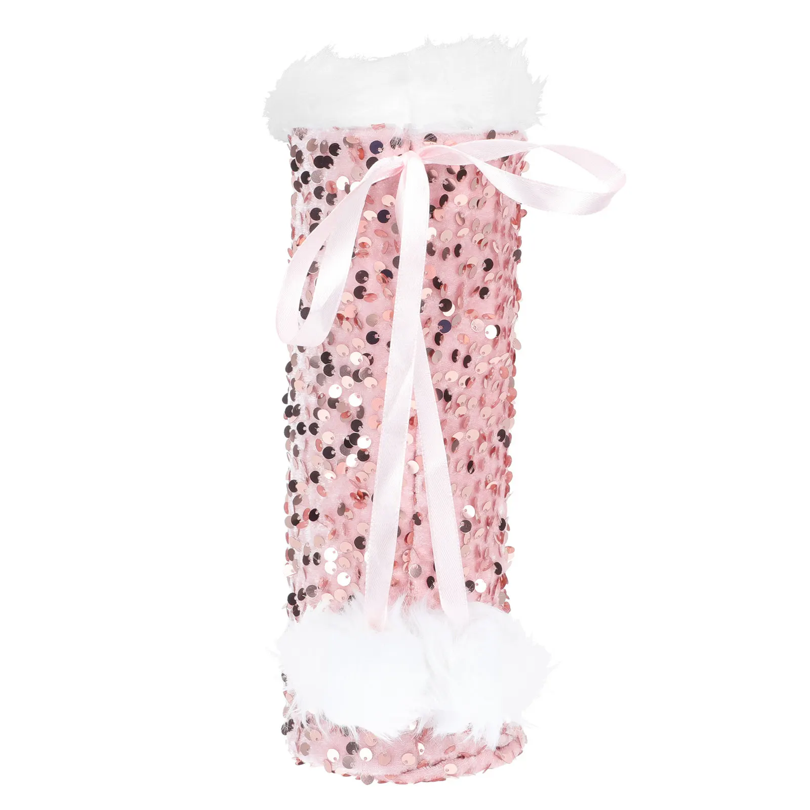 1Pcs Wine Bottle Cover Christmas Sequins European American Decorative Wine Bottle Protector Table Decor Christmas Sequins Cover