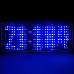 DIY Kit SMD LED Dot Matrix Digital Clock Time/Temperature LCD Display Electrical Welding Training Suite Red/Green/Blue