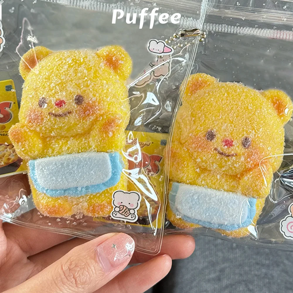 Butterbär-Squishy aus lebensmittelechtem Silikon, cremige weiche Textur, Stressabbau-Taba-Squishy-Spielzeug, langsamer Rückprall