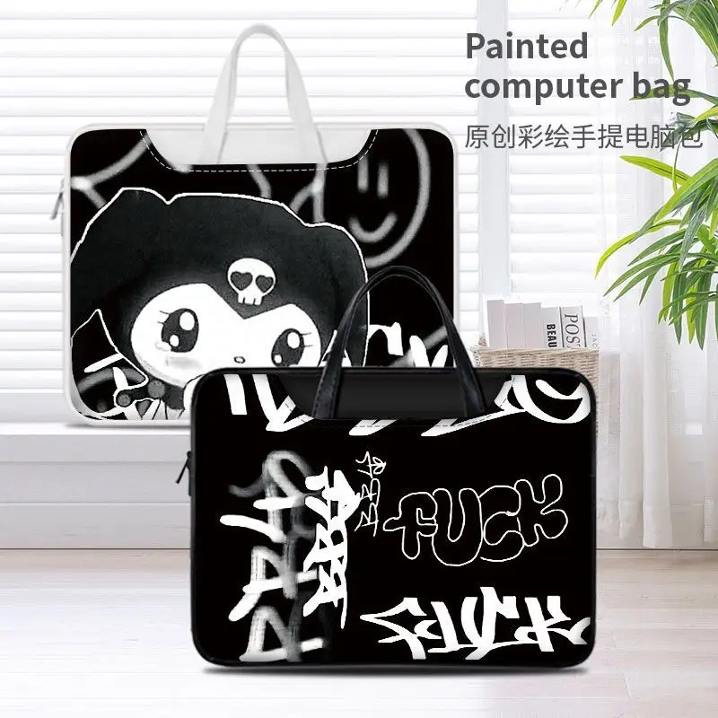 

NEW Sanrio Kuromi Disney Stitch Laptop Bag Cute Large Capacity Tablet Organizer Cartoon Handbag Laptop Case 15in 13in 14in 16in
