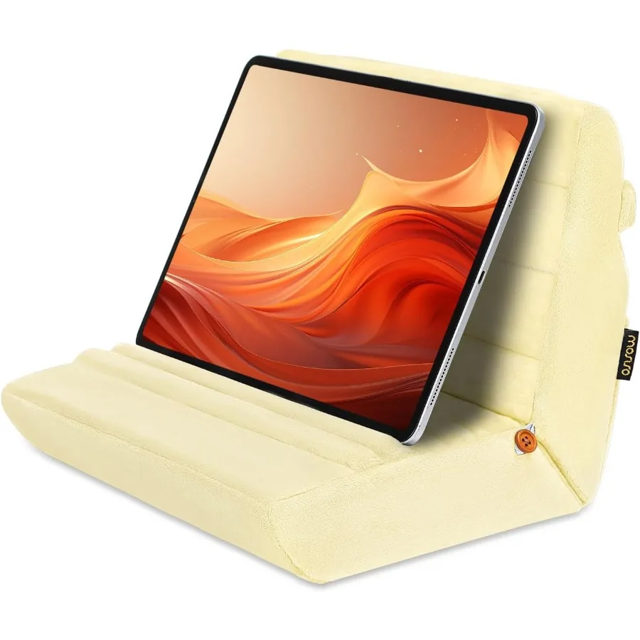 

Tablet Pillow StandSoft Tablet Holder for Lap Tablet Soft Pad Dock with PocketsStylus Slot4 Viewing Angles Compatible with iPad