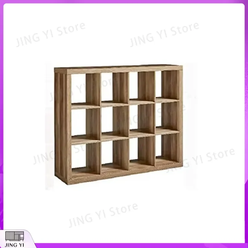 

12 Cube Bookshelf Solid Wood Storage Shelf Organizer for Home Office Living Room White Bookcase Display Cabinet Study Room
