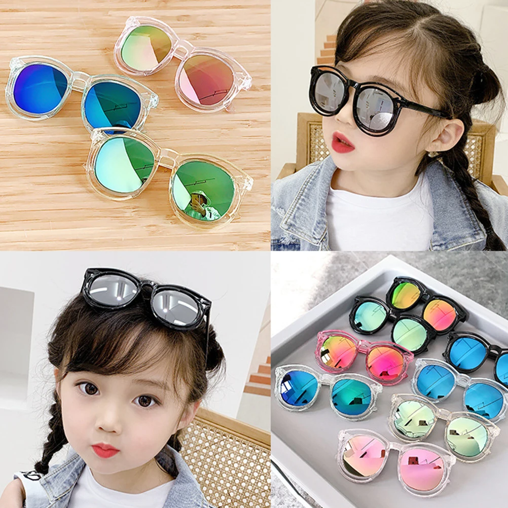 

Kids Sunglasses Children Fashion Eyeglasses UV400 Protection Durable Plastic Frames NonSlip Ear Tips Nose Pads Lightweight Cool