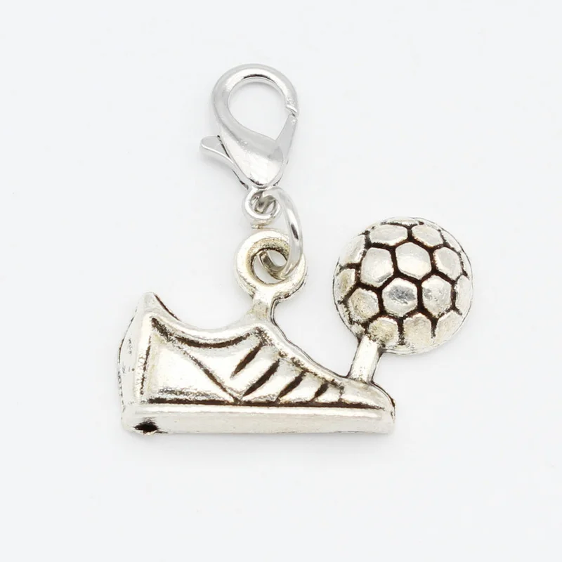 20pcs Football Shoe I love Softball Gymnasncs Dangle Charms DIY Bracelets Bangle Jewelry Accessories