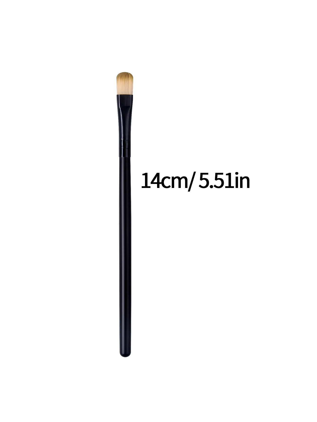 Hot Sale 10PCS Flat Eye Shadow Brushes, Black Handle Soft Bristle Eyeshadow Applicator Brushes for Beginner Eye Makeup - view 2