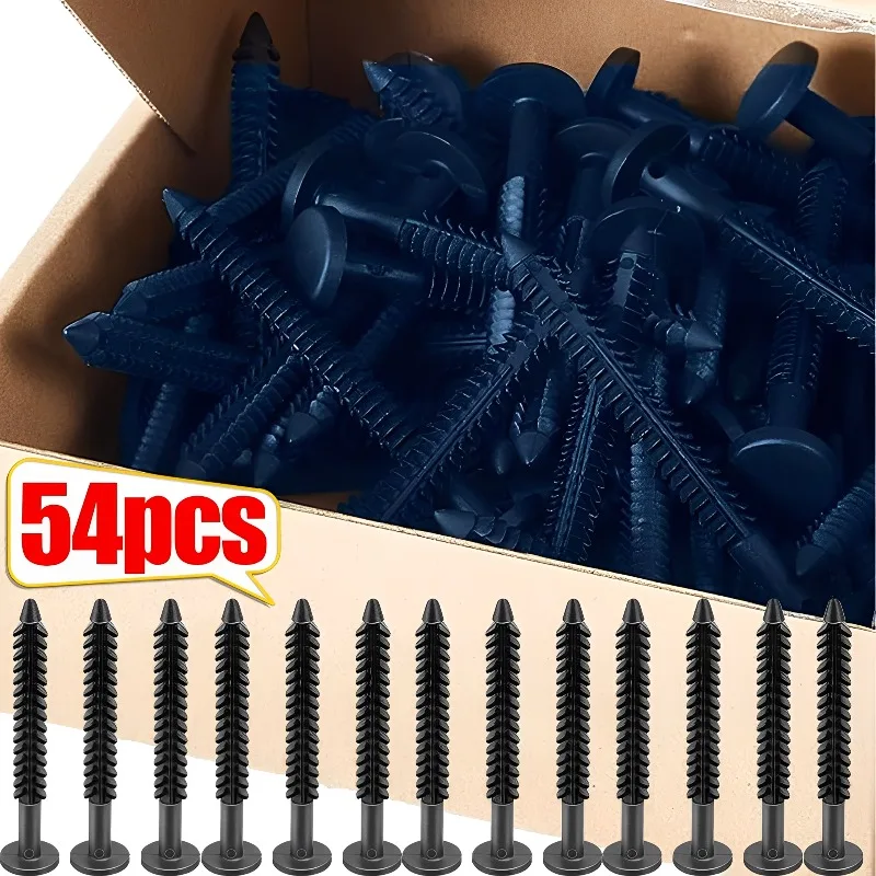 

54/18pcs Multi Purpose Vinyl Shutter Screws Plastic Window Panel Shutters Fasteners Home Repair Easy Installation Fixed Screws