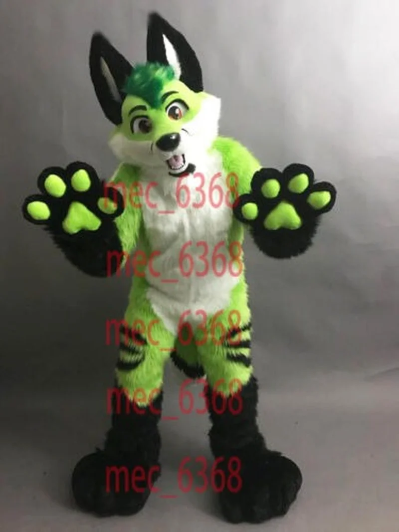 

Fur Integrated Husky Dog Fox Mascot Costume Walking Fursuit Halloween Suit Role Play Cosplay Cartoon Outfits