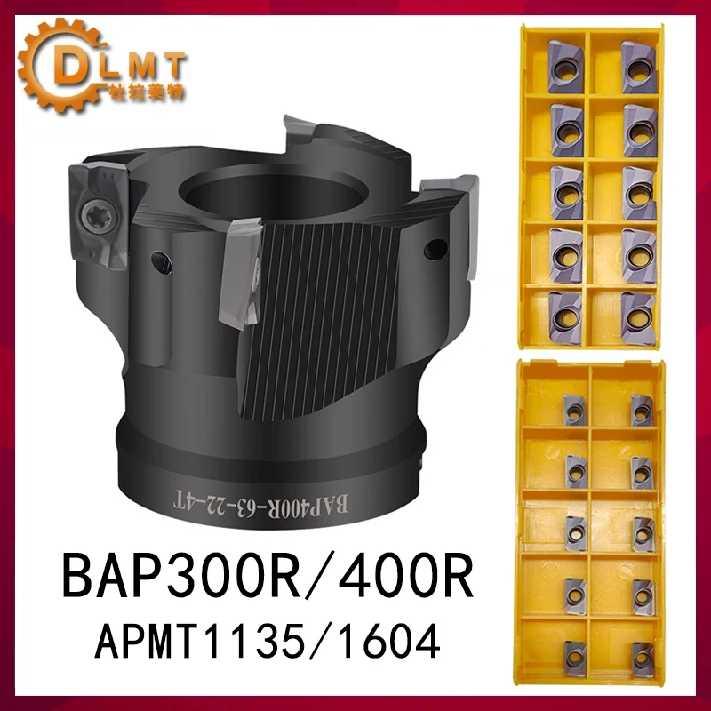 CNC 90 درجة الزاوية اليمنى قاطعة المطحنة رئيس BAP300R BAP400R الكتف الوجه مطحنة رئيس أدوات + APMT1135 APMT1604 كربيد إدراج