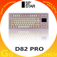 Sp-Star D82 Pro Wireless Mechanical Keyboard Smart Screen Three Mode Bluetooth Gaming Keyboard Rgb Hot-Swap Gasket Pc Man Gifts