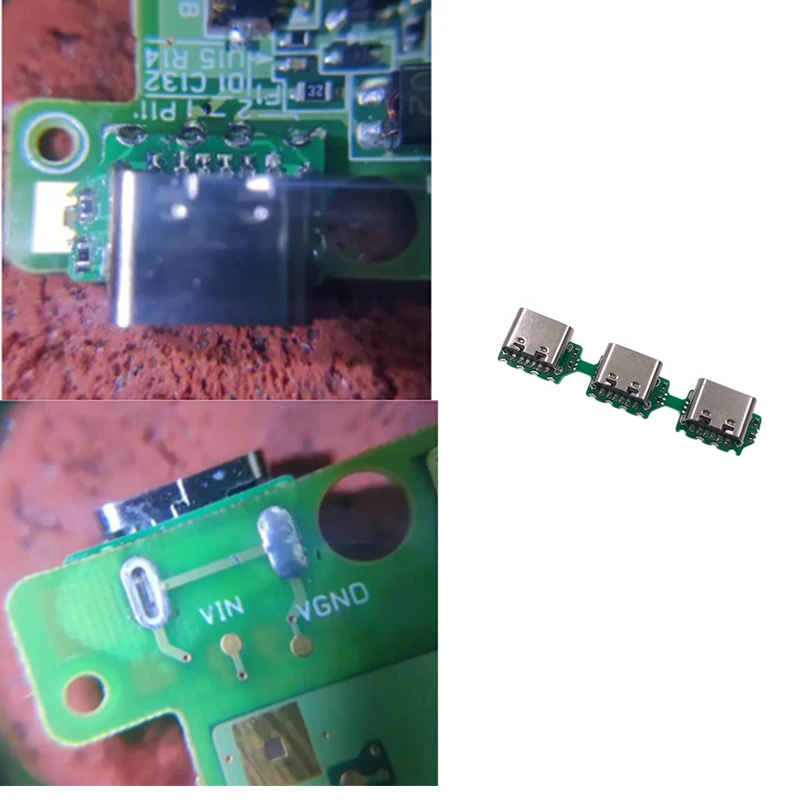 1-10 قطعة USB-C استبدال ميناء الشحن لنينتندو NDSi NDSi XL LL تحويل إلى USB-C Mod USB نوع C شحن المقبس