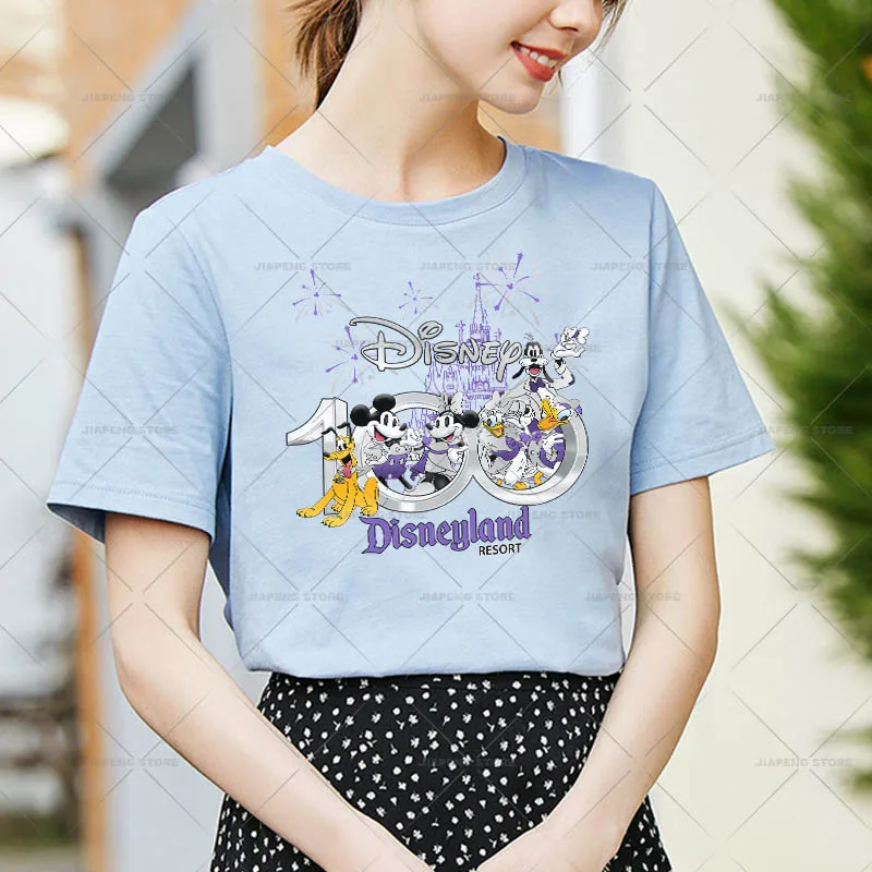 Disney 100 Years of Wonder Thermal Transfer Stickers Iron on Transfers For Clothes Minnie Printed Patches On Clothing T-shirts