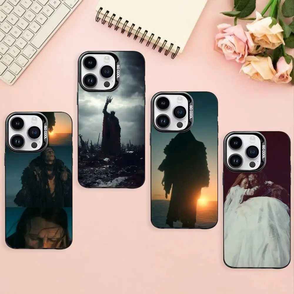 

Frankenstein guillermo del toro Phone Case For iPhone17,16,15,14,13,12,11 Plus,Pro Max Black Border Silver Plated Cover