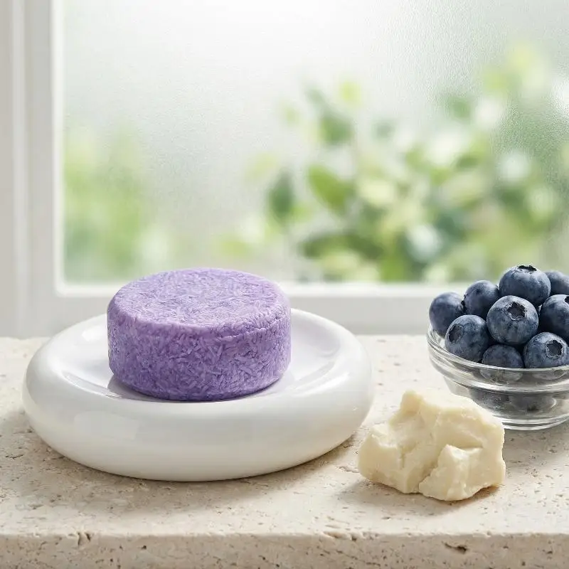 Blueberry Country Shampoo Bar - Daily Gentle Cleansing For Scalp Care, Shiny Hair Shampoo