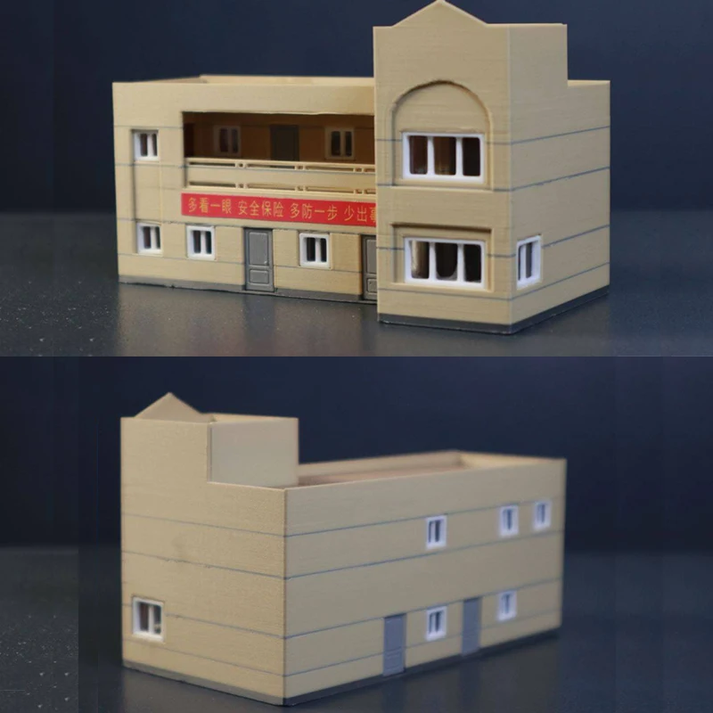 N Schaal Miniatuur Spoorweg Trein Platform Gebouw Huis Model DIY Gemonteerd Speelgoed Architectuur Ambachtelijke Decoratie Kind Cadeau 1PCS
