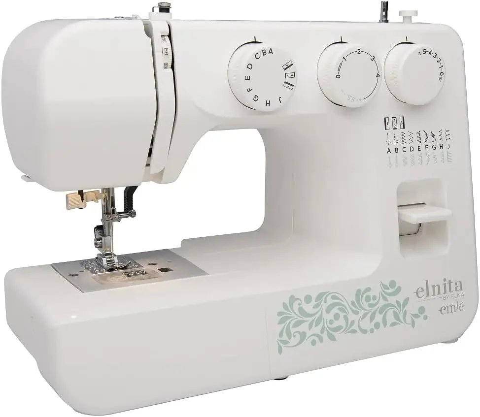 

Em16 Mechanical Sewing Machine With 16 Stitches And Free Arm Convertible