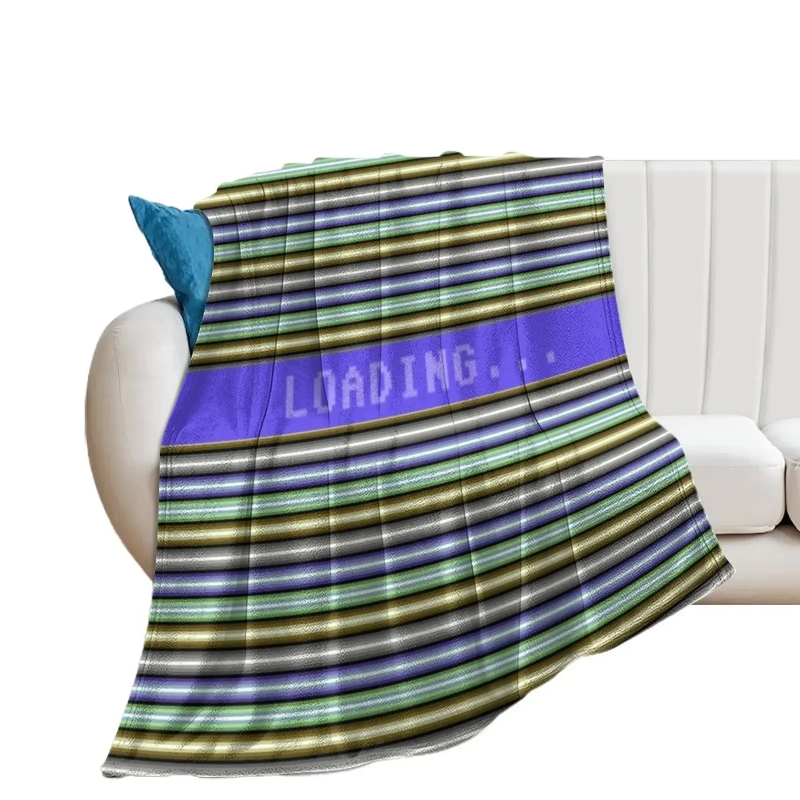 

Commodore 64 Raster Bars Throw Blanket Decoratives anime Summer Beddings Blankets