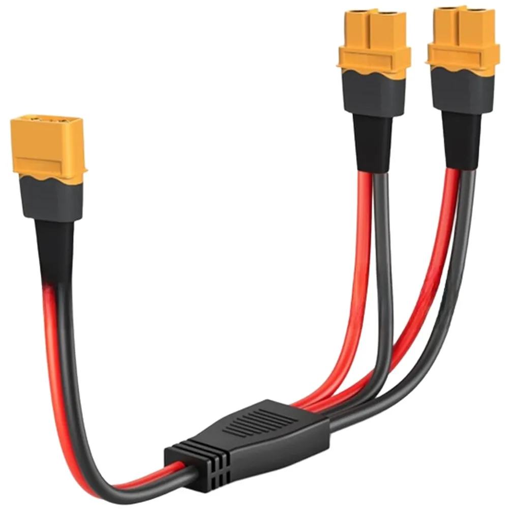 XT60H Electric Tuner Adapter Cable for RC Model Airplanes Featuring Parallel Connection 10AWG Tinned Copper 0.3 Meter Length