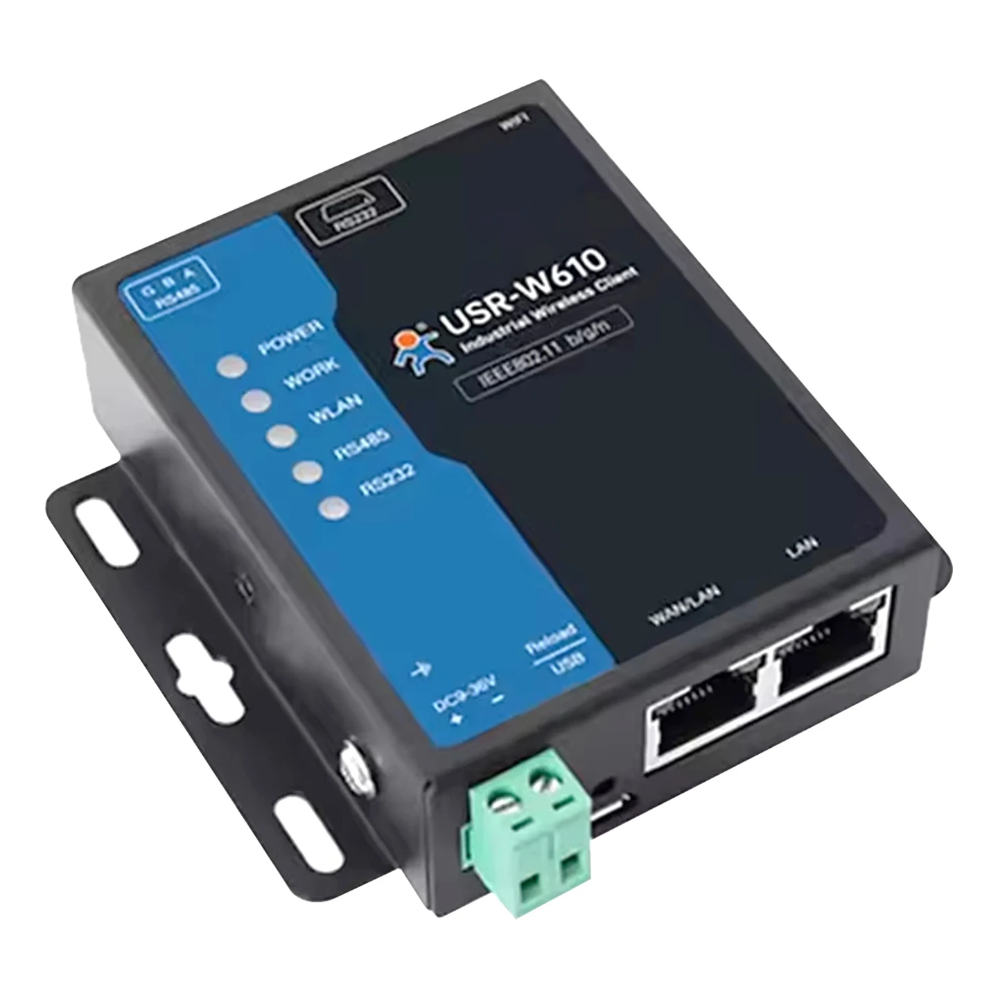 RS485 WiFi IoT Gateway Industrial Supports RS485/RS232 Serial Wireless Client Modbus Gateway MQTT Protocol USR-W610s