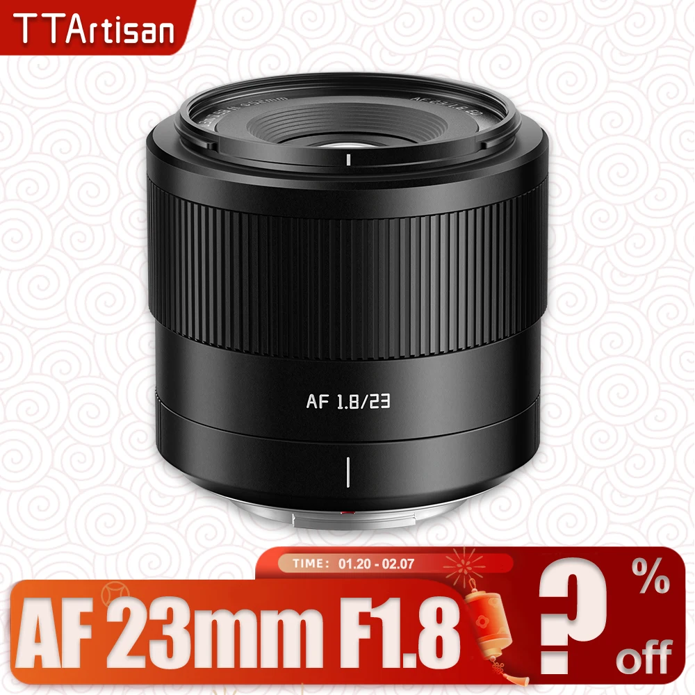 TTArtisan AF 23mm F1.8 Large Aparture Autofocus Prime Lens for Camera Humanities Photography with Fujifilm XF-mount XE4 XT30