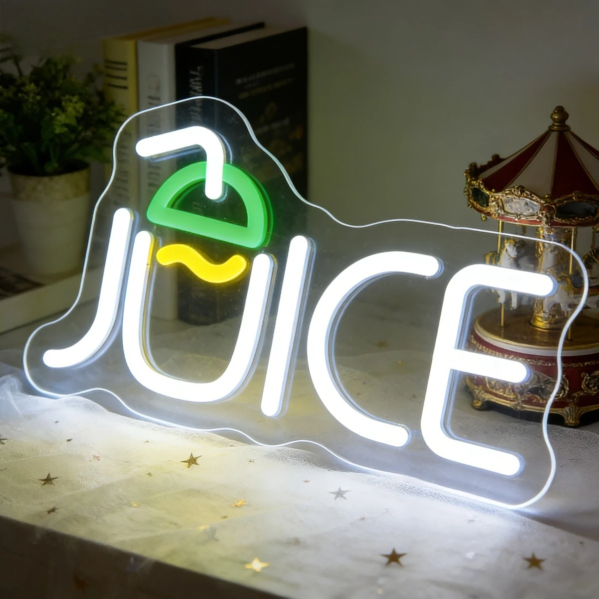 

Светодиодная неоновая вывеска JUICE с креативным дизайном в виде стакана с соком для дома, бара, кафе, спальни, декора для вечеринок, романтическое освещение, уникальный подарок