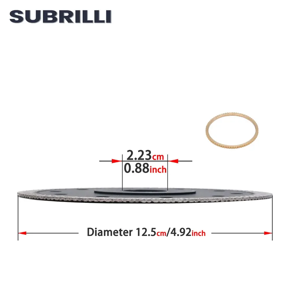 SUBRILLI/105/115/125mm 3 unids/set súper fino hojas de sierra de diamante aro Turbo segmento discos de cortar para baldosas de cerámica de porcelana de piedra