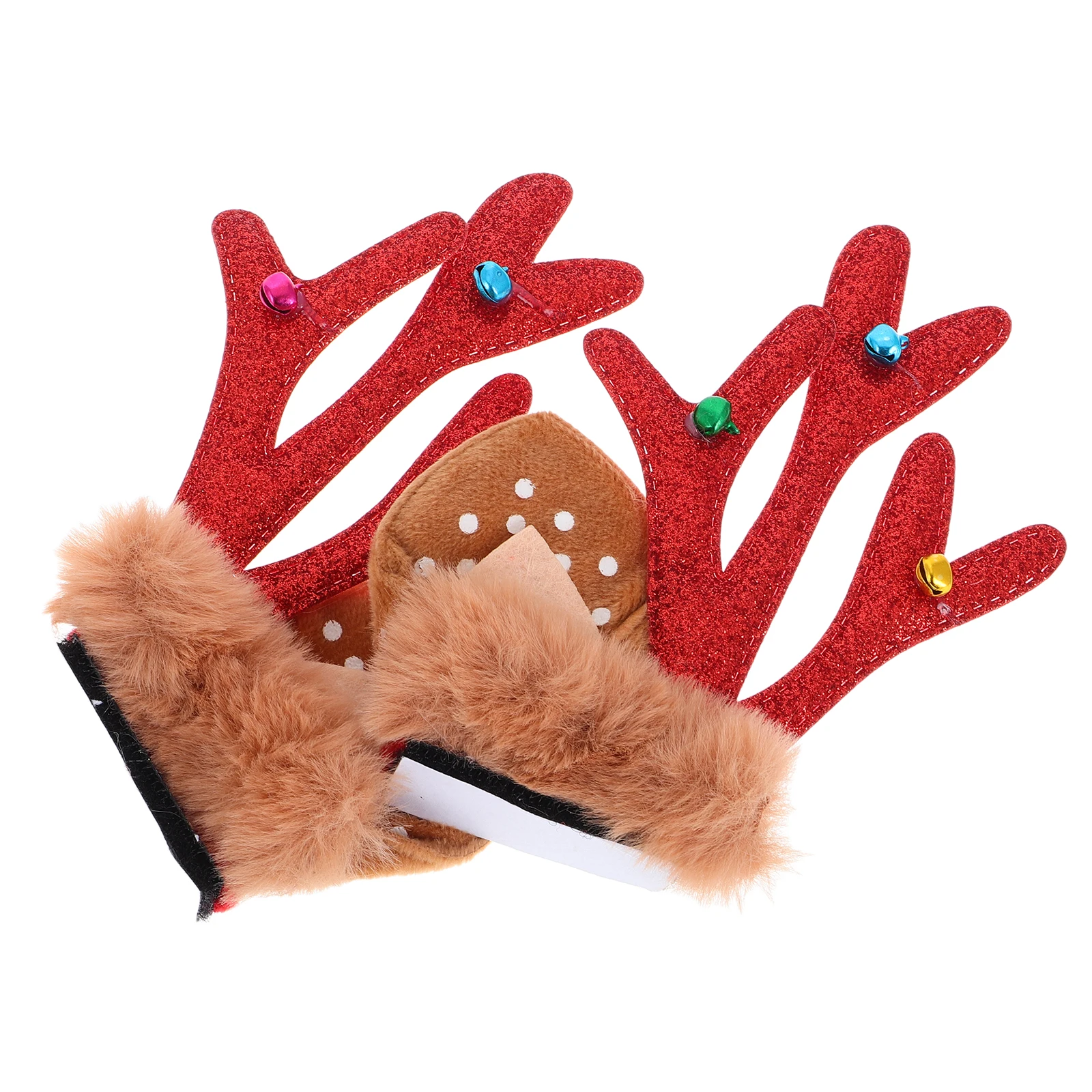 

1 Pair Reindeer Antler Ornament Cute Christmas Decorations for Motorcycle Bike Helmets Accessories Sturdy Material