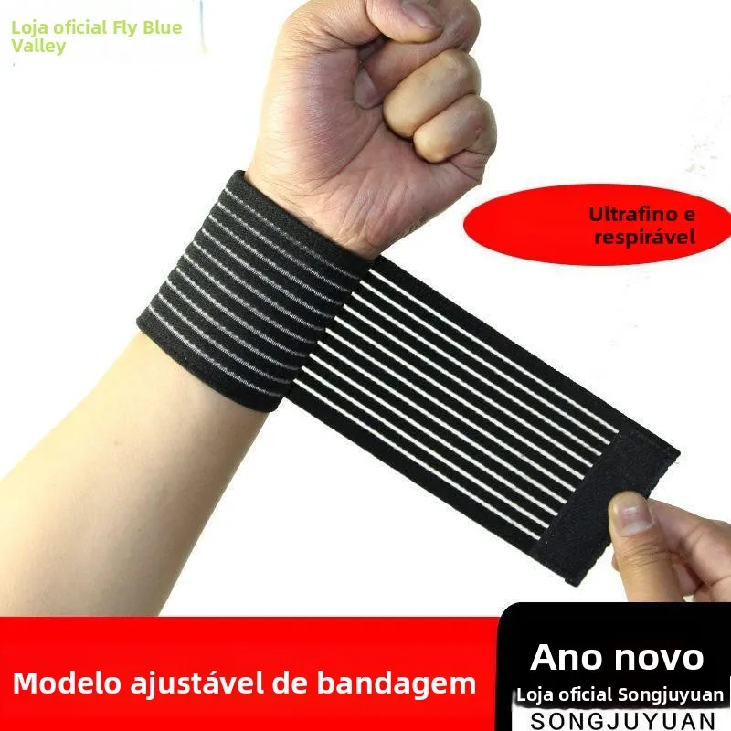 faixa-de-compressao-ajustavel-para-punho-esportivo-elastica-fina-suporte-masculino-para-protecao-em-exercicios-de-verao