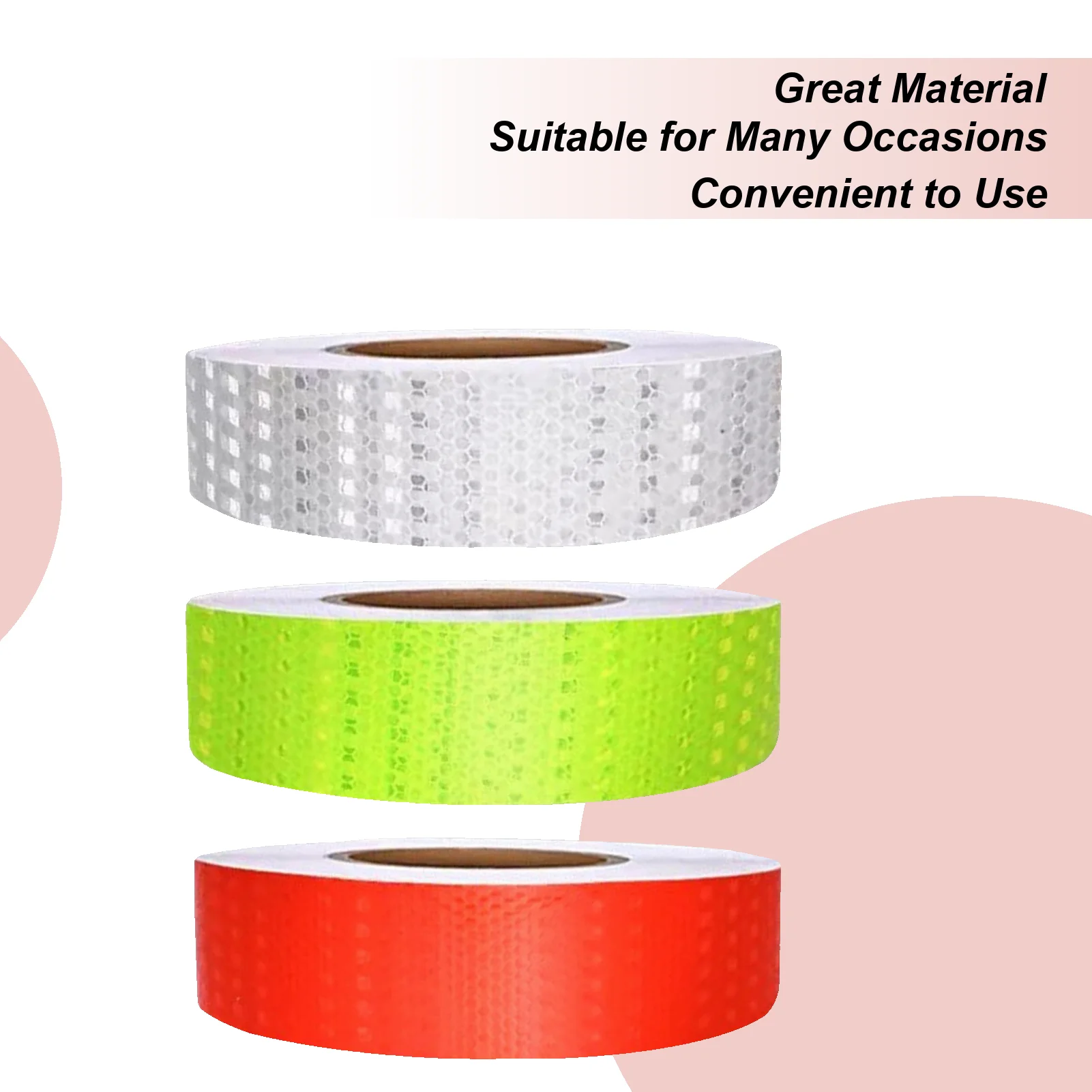 

Reflective Tape Warning Sticker 2 Inch X 33 Feet Waterproof Adhesive Fluorescent Hazard Marking for Car Truck Emergencies