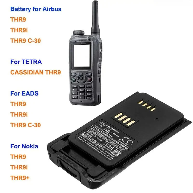 3.7V 5200mAh/5700mAh Battery BLN-5i,BLN-6 for Airbus/EADS/TETRA/Nokia THR9 ,THR9i, THR9+,THR9 C-30,THR9 Ex HT9588AA HR8509AA