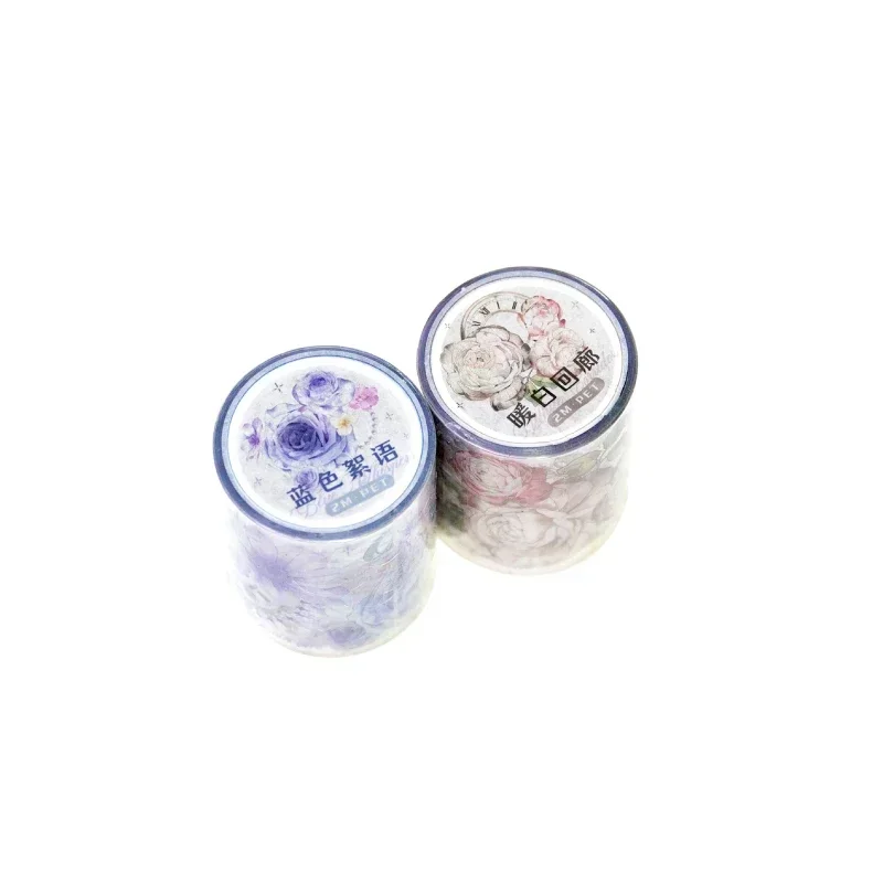 1Roll 3M PET Tape Blossom Adhesives Literary Artistic Decoration Materials Cycle Paste Handbook Tapes Scrapbook Cut 50MM*3M