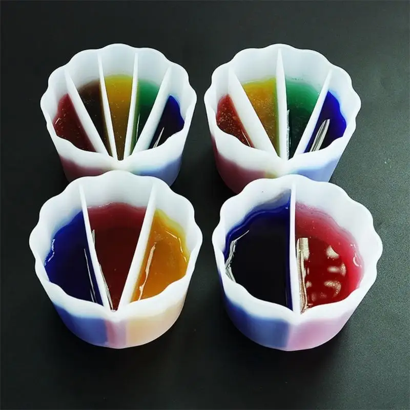 C1FE Epoxy Resin กระจายถ้วย DIY ผสมกาวถ้วย 5 สไตล์สำหรับการแจกจ่าย
