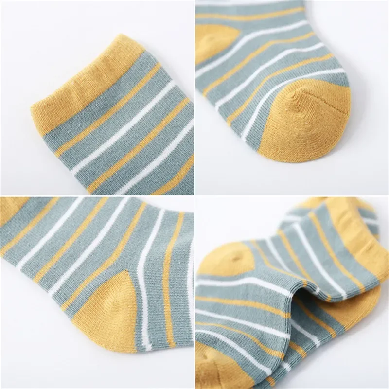 5Pairs/set Children\'s Boy Girl Socks Autumn Winter Kids Socks for Girls Boys Cotton Print Toddler Sock 0-3Year Casual Style 2023